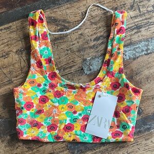 Zara Multicolor Floral Tank Top